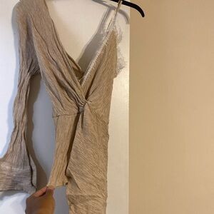 ZARA XL tight one shoulder blouse